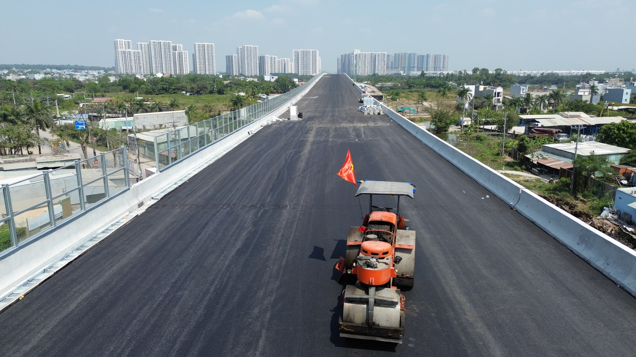 Công trường thi công dự án Vành đai 3 TP.HCM đang được đẩy nhanh tiến độ ngay sau Tết