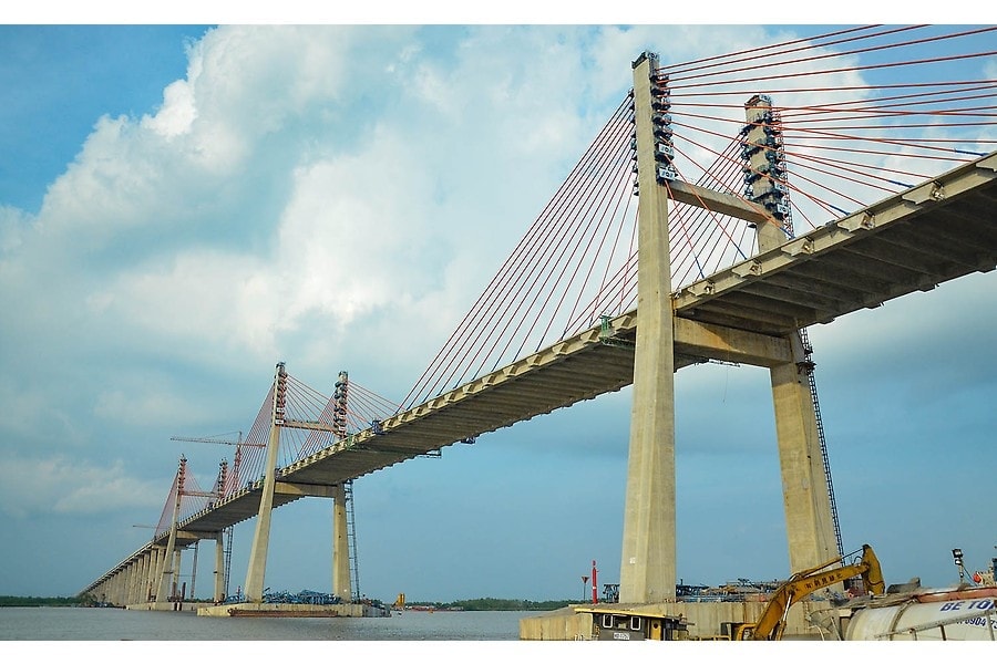 Đây là cầu dây văng lọt TOP nhiều nhịp nhất thế giới. Ảnh- Cổng thông tin điện tử TP. Hải Phòng