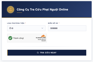 Công cụ Tra Cứu Phạt Nguội VNeTraffic tích hợp Cloudflare