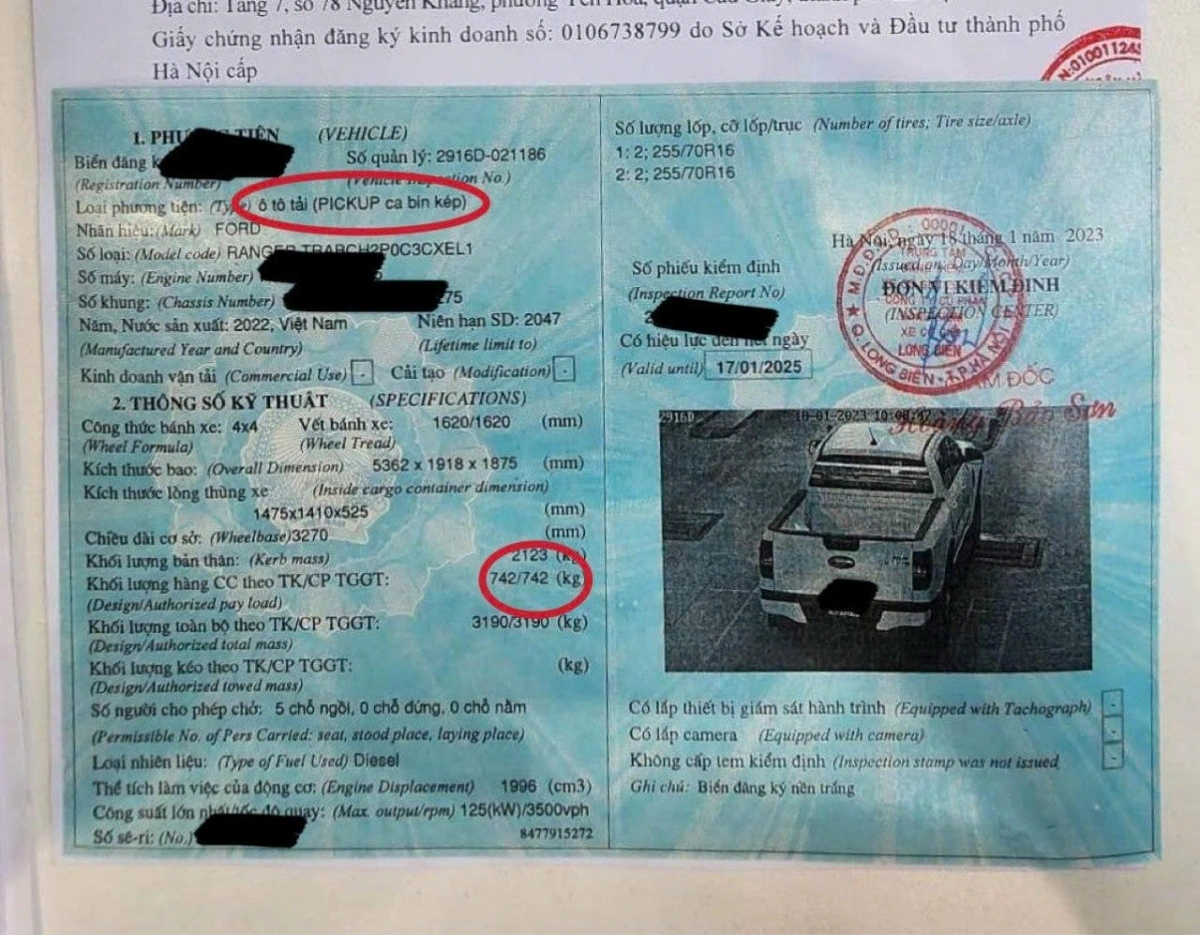 Cục Đăng kiểm Việt Nam khẳng định việc phân loại giữa ô tô con pickup và ô tô tải pickup đã ổn định từ lâu, không phải quy định mới.