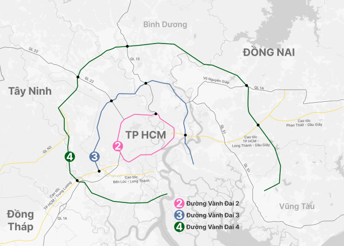 
Hướng tuyến của Vành đai 4. Đồ họa: Hoàng Thanh
