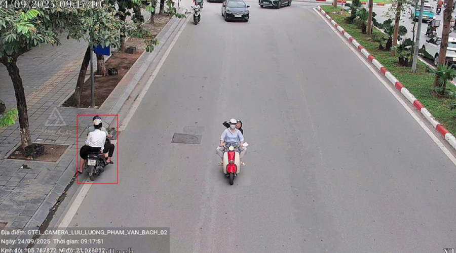 Hình ảnh xe máy đi ngược chiều được camera giao thông ghi lại và sẽ có thông báo phạt nguội gửi về cho chủ phương tiện